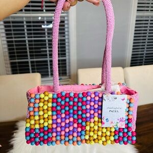 T.J.Maxx Multicolor Beaded Shoulder Bag